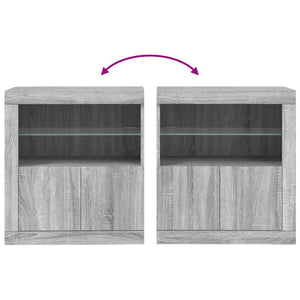 Graues Sideboard mit LED-Leuchten