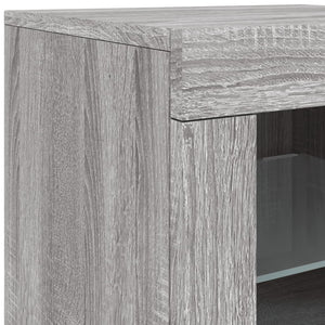 Graues Sideboard mit LED-Leuchten