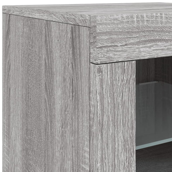 Graues Sideboard mit LED-Leuchten