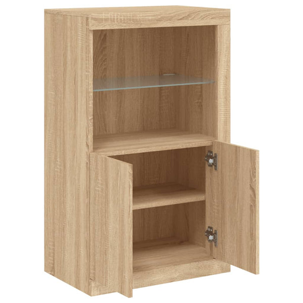 Beistellschrank Sonoma Eiche mit LED