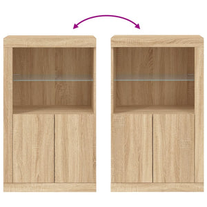 Beistellschrank Sonoma Eiche mit LED