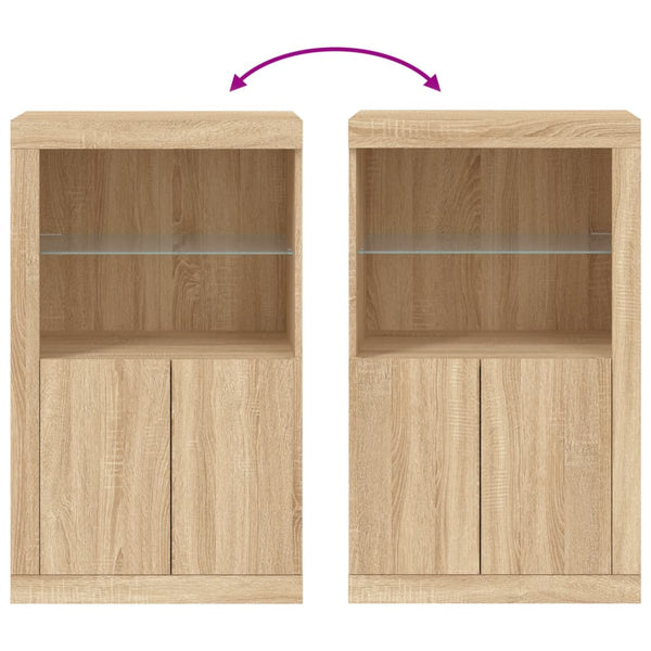 Beistellschrank Sonoma Eiche mit LED