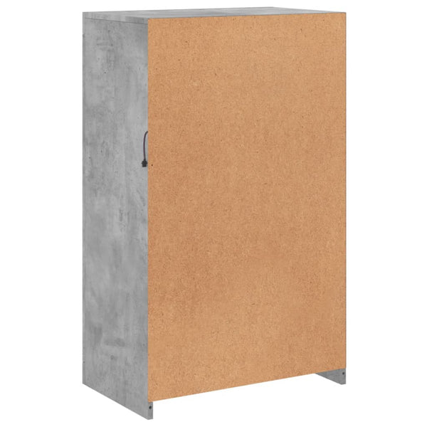 Beistellschrank mit LED Betongrau