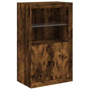 Beistellschrank Räuchereiche mit LED