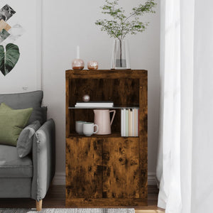 Beistellschrank Räuchereiche mit LED
