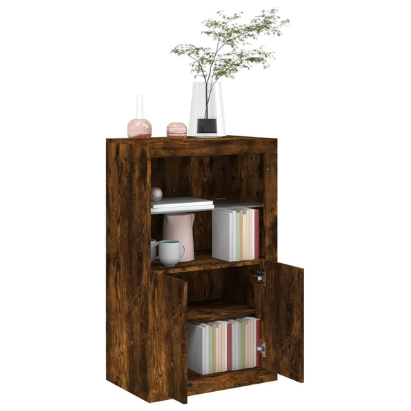Beistellschrank Räuchereiche mit LED