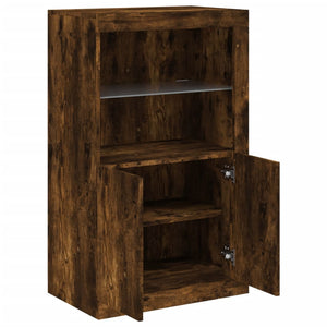 Beistellschrank Räuchereiche mit LED