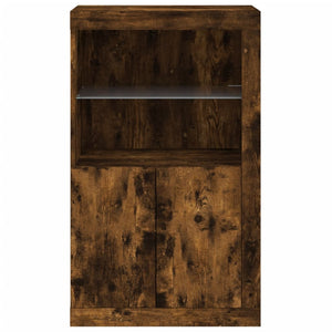 Beistellschrank Räuchereiche mit LED