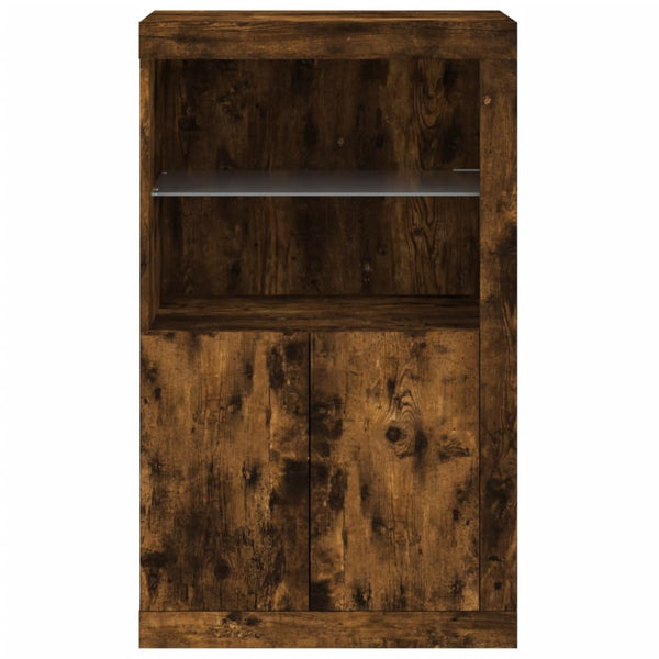 Beistellschrank Räuchereiche mit LED