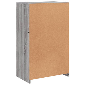 Beistellschrank Grau mit LED-Leuchten