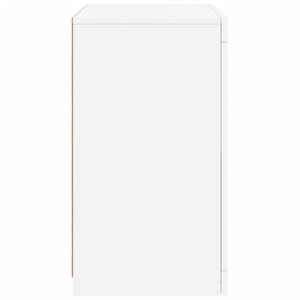 Beistellschränke mit LED, 2er Set, Weiß