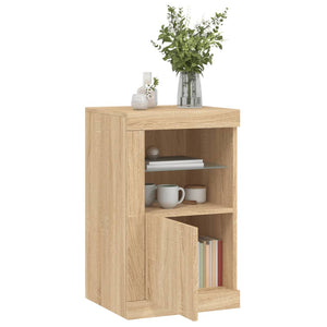 Beistellschränke mit LED Sonoma Eiche, 2er-Set