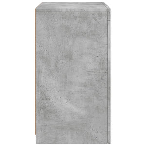 Betongraue Beistellschränke mit LED, 2er-Set