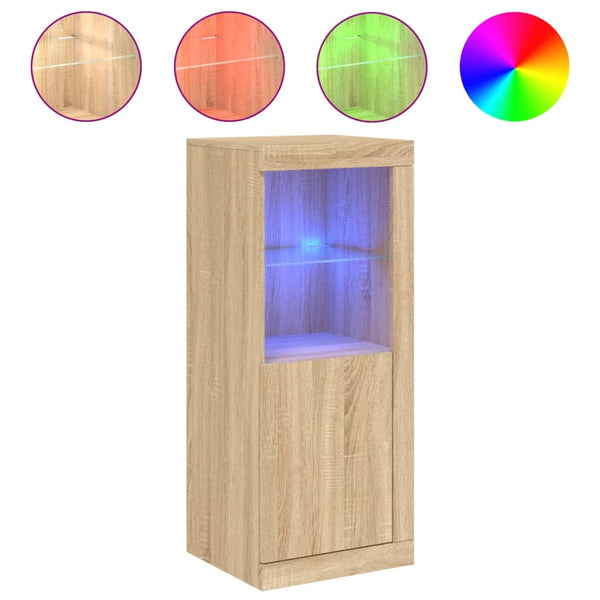 Sideboard Sonoma-Eiche mit LED-Leuchten 100cm