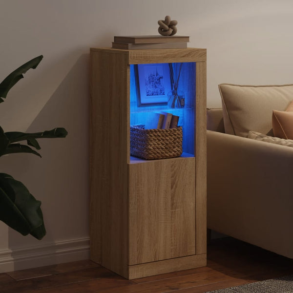 Sideboard Sonoma-Eiche mit LED-Leuchten 100cm