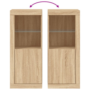 Sideboard Sonoma-Eiche mit LED-Leuchten 100cm
