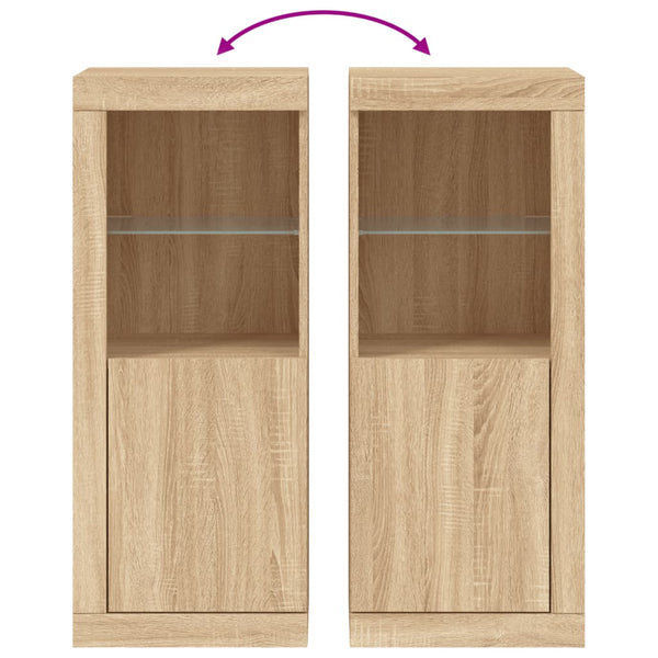 Sideboard Sonoma-Eiche mit LED-Leuchten 100cm