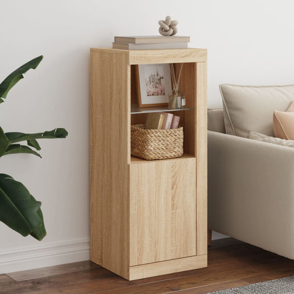 Sideboard Sonoma-Eiche mit LED-Leuchten 100cm