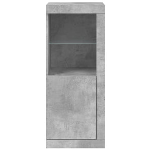 Betongraues Sideboard mit LED-Leuchten
