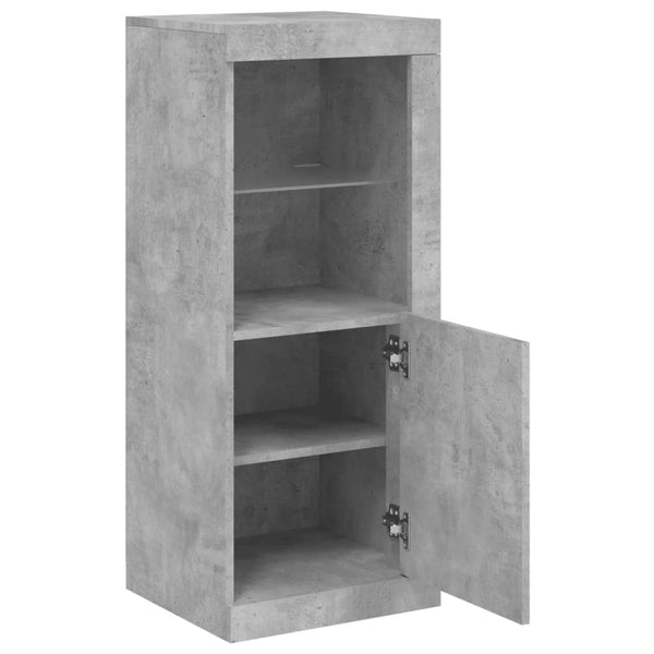 Betongraues Sideboard mit LED-Leuchten