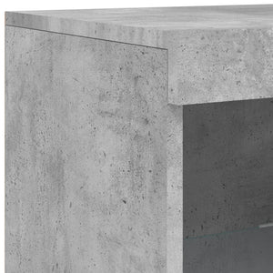 Betongraues Sideboard mit LED-Leuchten