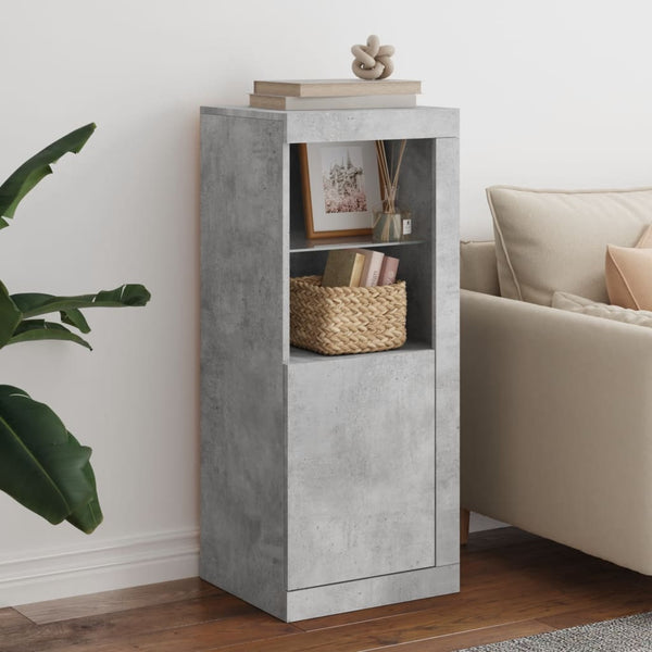 Betongraues Sideboard mit LED-Leuchten