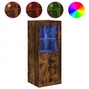 Sideboard mit LED-Leuchten Räuchereiche 100cm