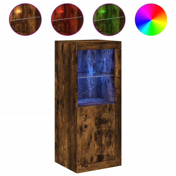 Sideboard mit LED-Leuchten Räuchereiche 100cm