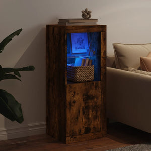 Sideboard mit LED-Leuchten Räuchereiche 100cm