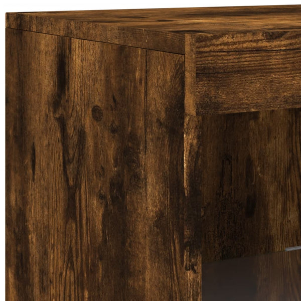 Sideboard mit LED-Leuchten Räuchereiche 100cm