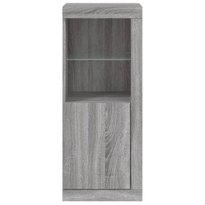 Graues Sideboard mit LED-Leuchten, 41x37x100 cm