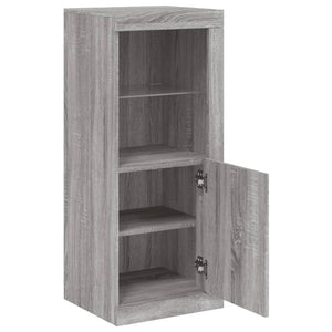 Graues Sideboard mit LED-Leuchten, 41x37x100 cm