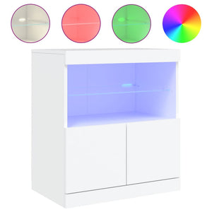 Sideboard mit LED Weiß 60x37x67 cm