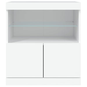 Sideboard mit LED Weiß 60x37x67 cm