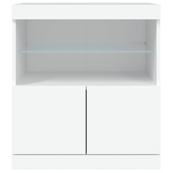 Sideboard mit LED Weiß 60x37x67 cm