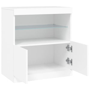 Sideboard mit LED Weiß 60x37x67 cm