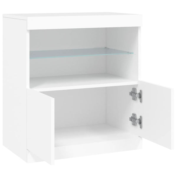 Sideboard mit LED Weiß 60x37x67 cm