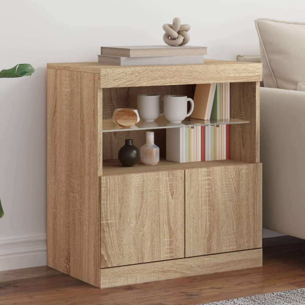 Sideboard Sonoma Eiche mit LED 60cm