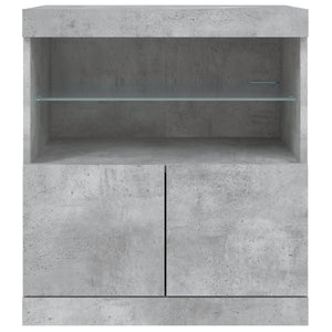Betongraues Sideboard mit LED-Leuchten 60 cm
