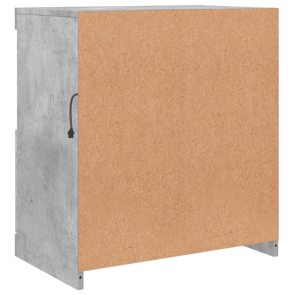 Betongraues Sideboard mit LED-Leuchten 60 cm