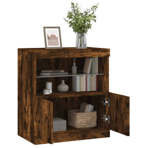 Sideboard Räuchereiche mit LED 60x37x67 cm