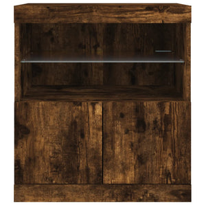 Sideboard Räuchereiche mit LED 60x37x67 cm