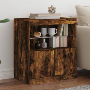 Sideboard Räuchereiche mit LED 60x37x67 cm