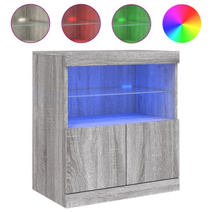 Sideboard Grau Sonoma mit LED 60cm