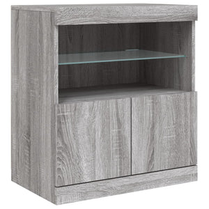 Sideboard Grau Sonoma mit LED 60cm
