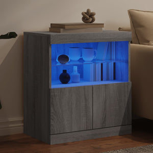 Sideboard Grau Sonoma mit LED 60cm
