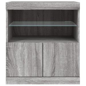 Sideboard Grau Sonoma mit LED 60cm