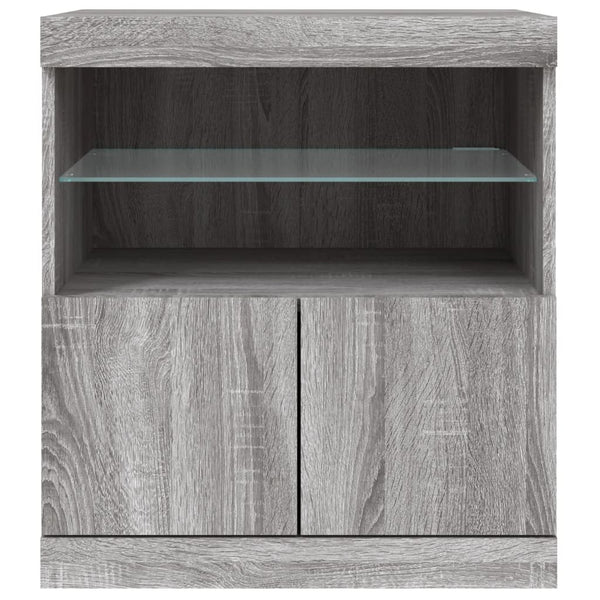 Sideboard Grau Sonoma mit LED 60cm
