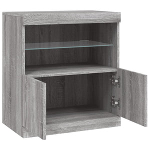 Sideboard Grau Sonoma mit LED 60cm