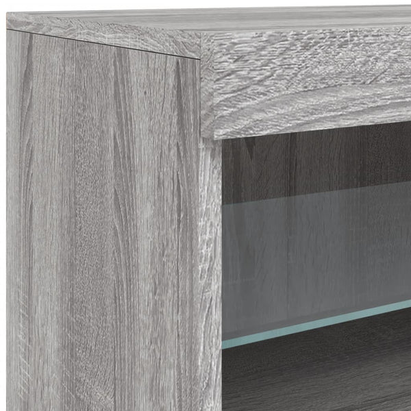 Sideboard Grau Sonoma mit LED 60cm